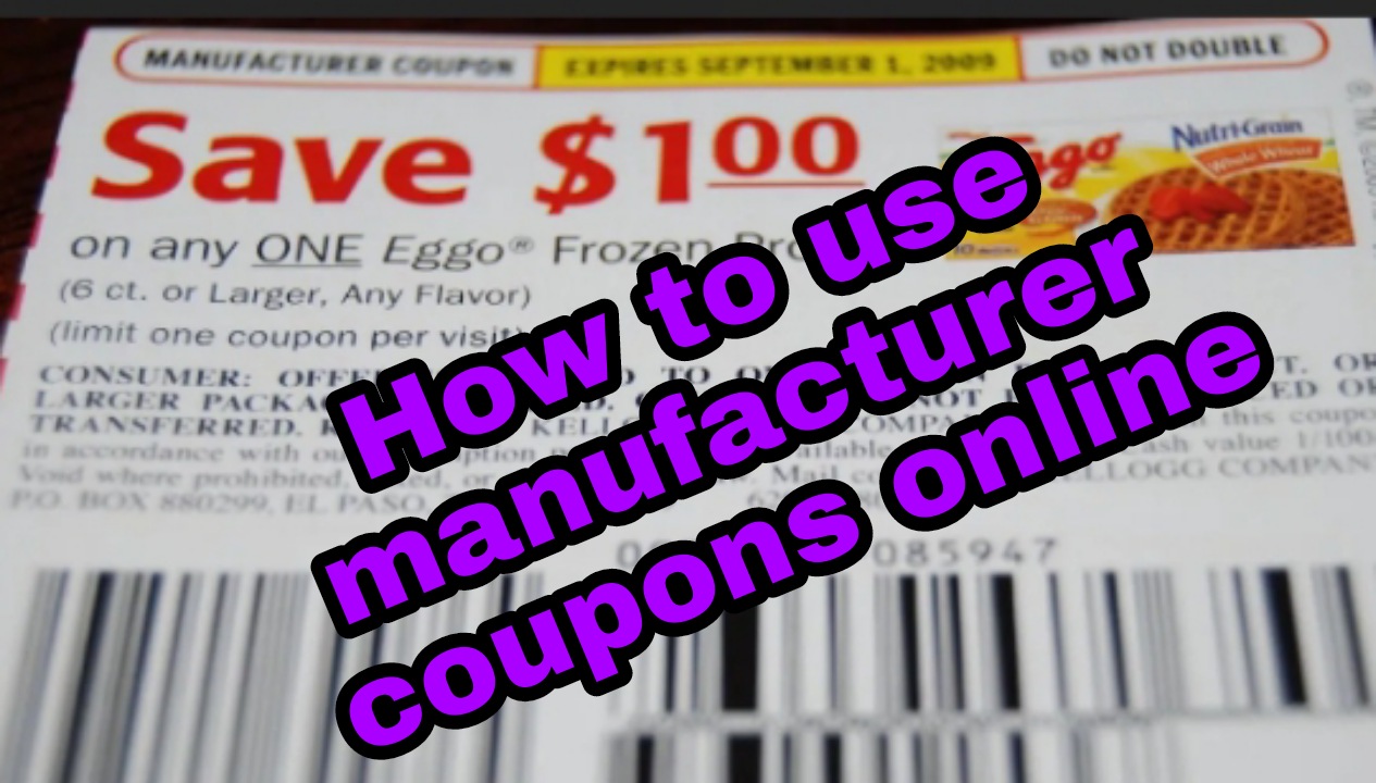 How To Use Manufacturer Coupon Online